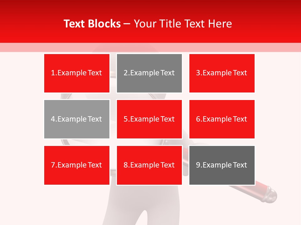 Little Human With Big Magnifier Look For Something PowerPoint Template