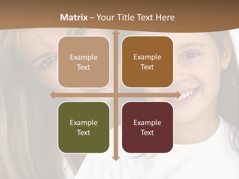 A Woman And A Child Are Smiling For The Camera PowerPoint Template