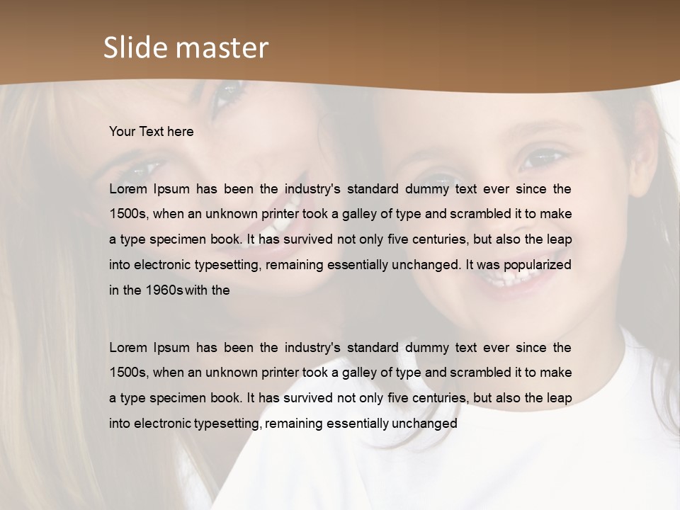 A Woman And A Child Are Smiling For The Camera PowerPoint Template