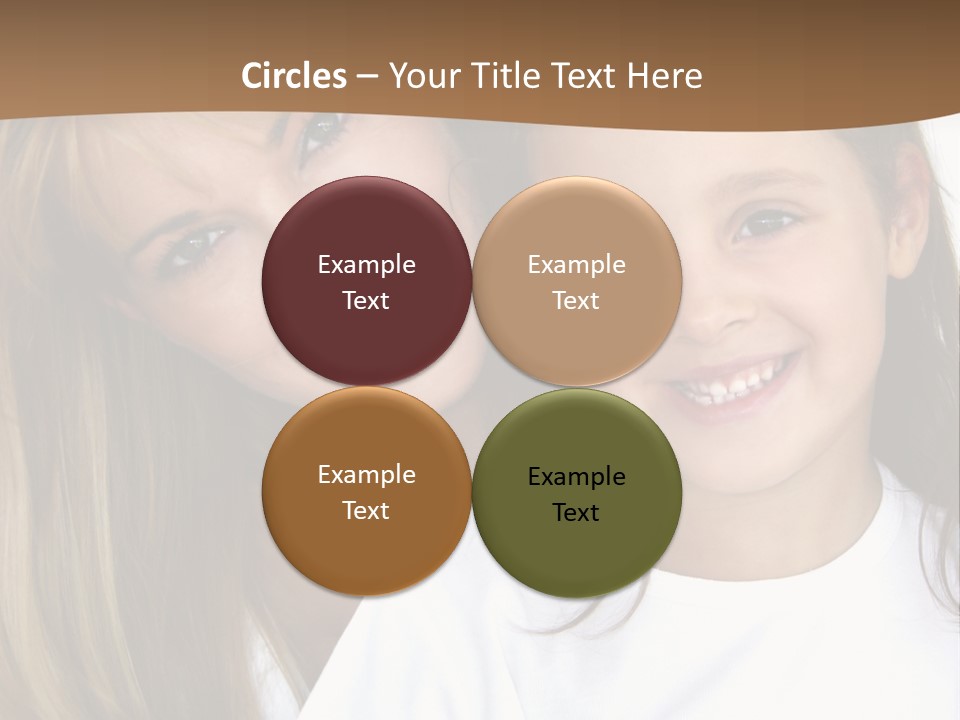 A Woman And A Child Are Smiling For The Camera PowerPoint Template