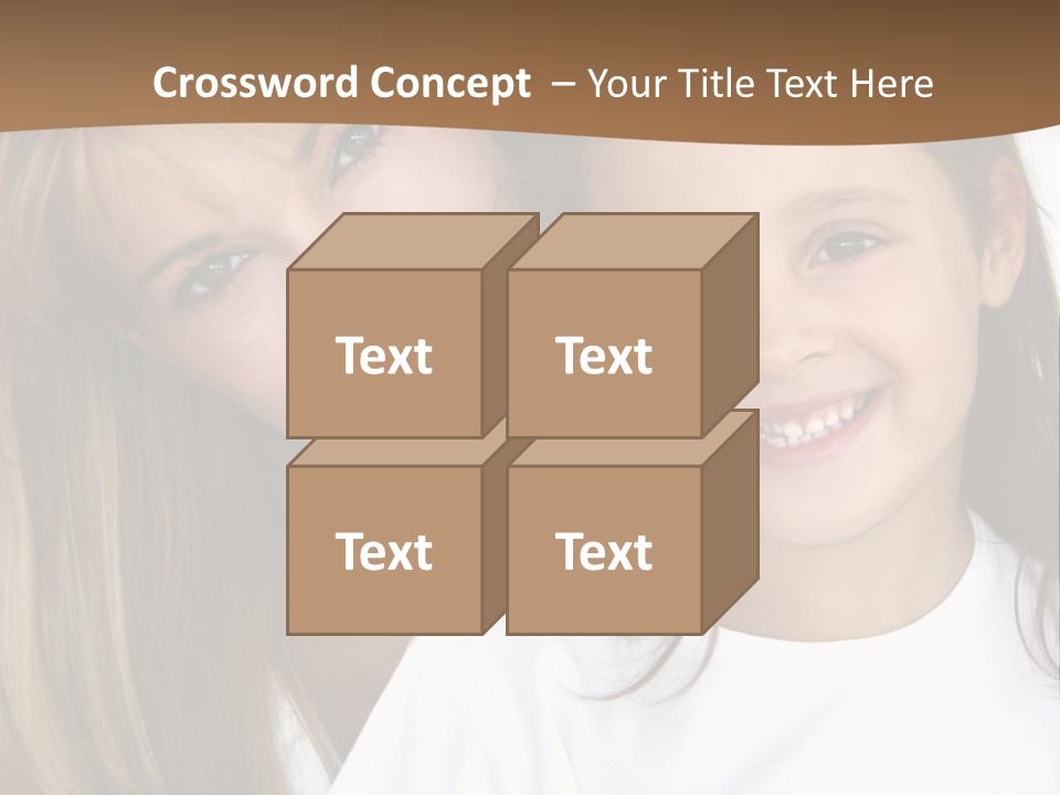 A Woman And A Child Are Smiling For The Camera PowerPoint Template