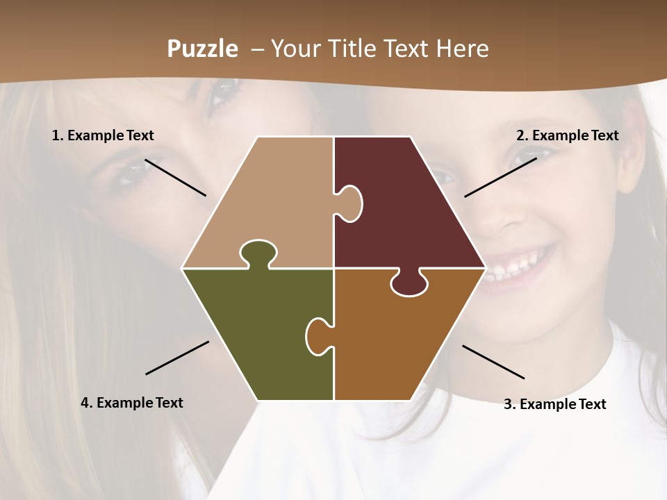 A Woman And A Child Are Smiling For The Camera PowerPoint Template