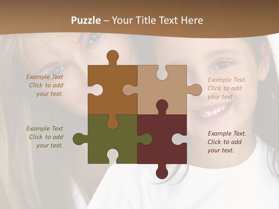 A Woman And A Child Are Smiling For The Camera PowerPoint Template