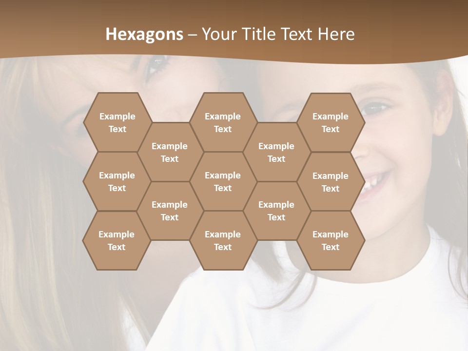 A Woman And A Child Are Smiling For The Camera PowerPoint Template