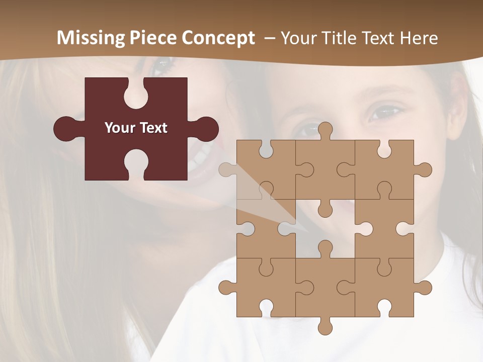 A Woman And A Child Are Smiling For The Camera PowerPoint Template