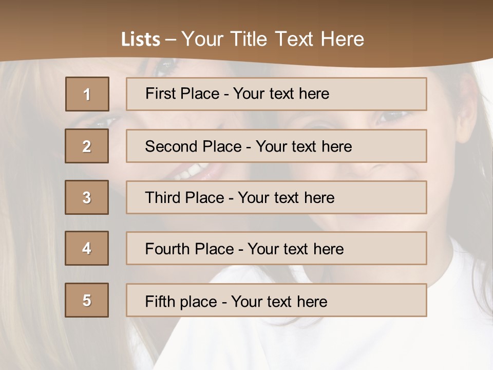 A Woman And A Child Are Smiling For The Camera PowerPoint Template