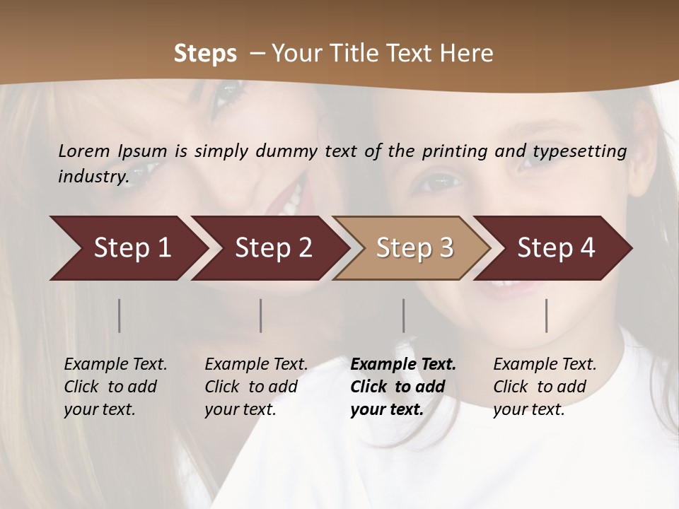 A Woman And A Child Are Smiling For The Camera PowerPoint Template