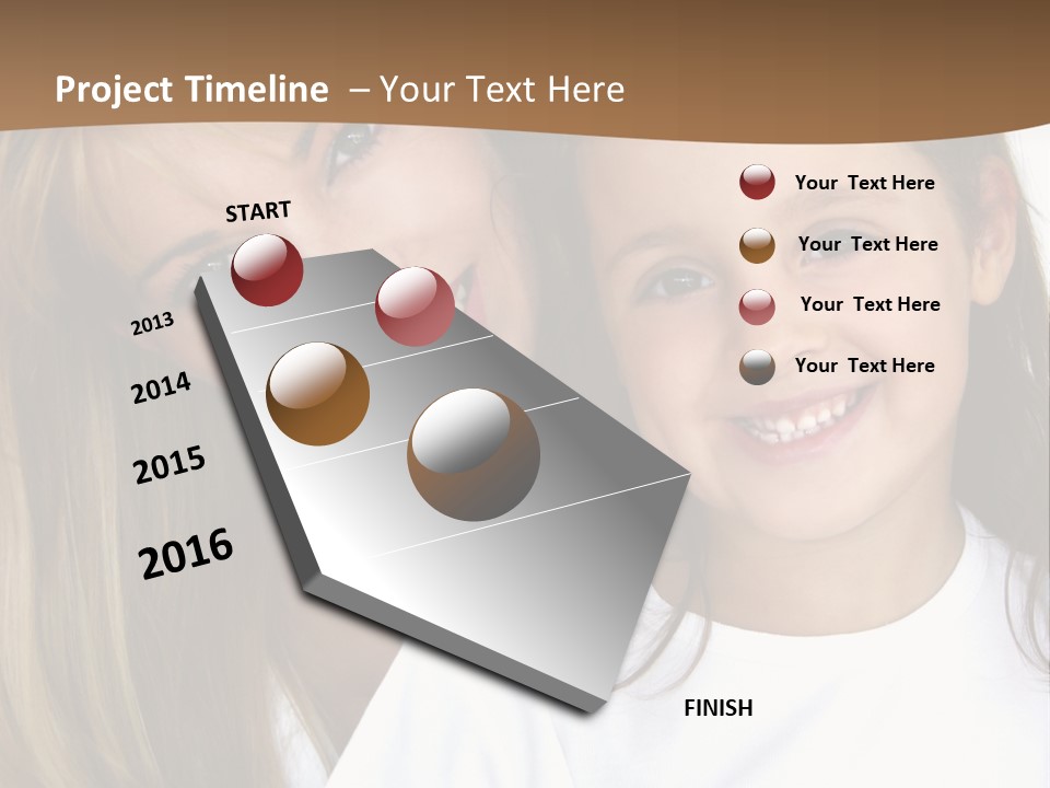 A Woman And A Child Are Smiling For The Camera PowerPoint Template