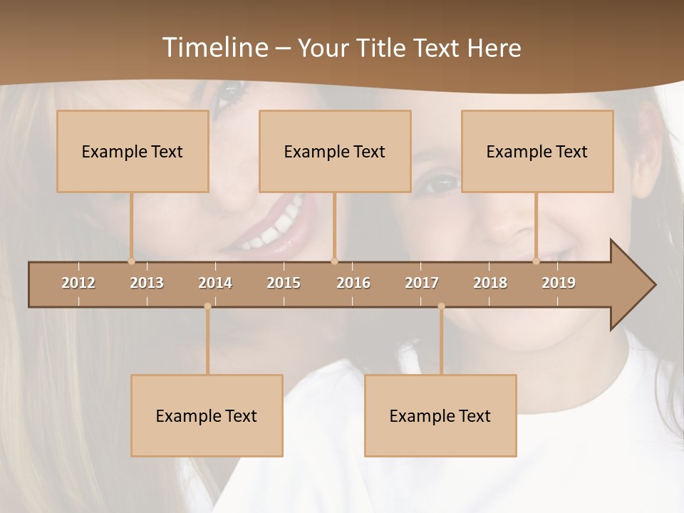A Woman And A Child Are Smiling For The Camera PowerPoint Template