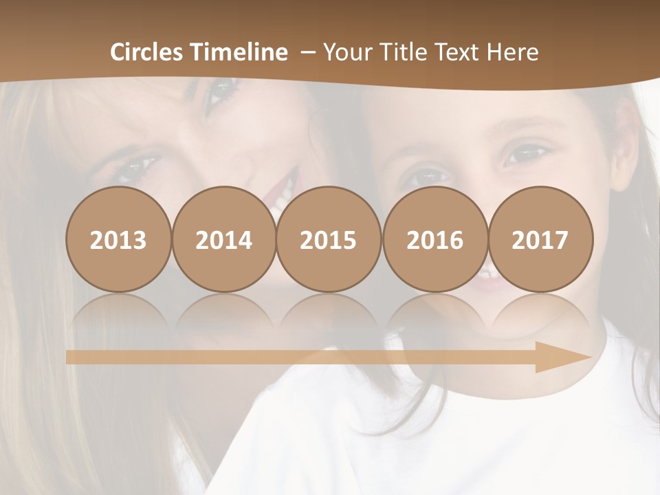 A Woman And A Child Are Smiling For The Camera PowerPoint Template