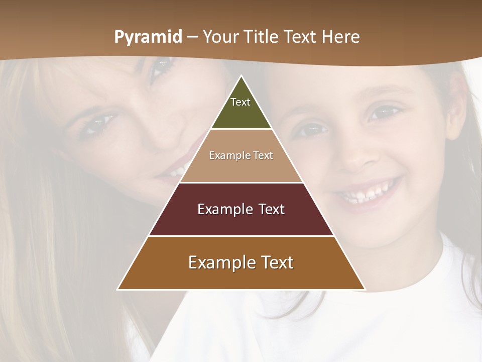 A Woman And A Child Are Smiling For The Camera PowerPoint Template