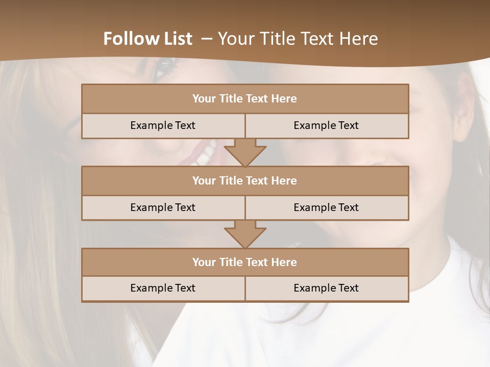 A Woman And A Child Are Smiling For The Camera PowerPoint Template