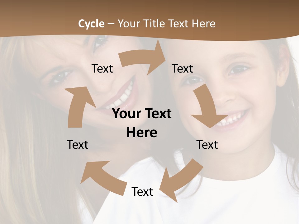 A Woman And A Child Are Smiling For The Camera PowerPoint Template