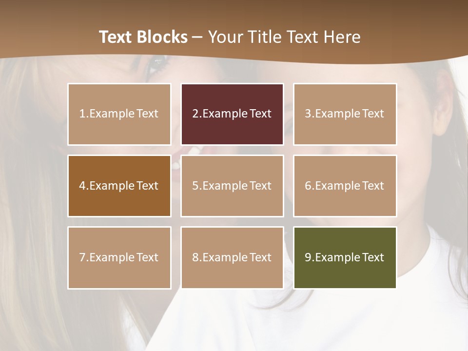 A Woman And A Child Are Smiling For The Camera PowerPoint Template