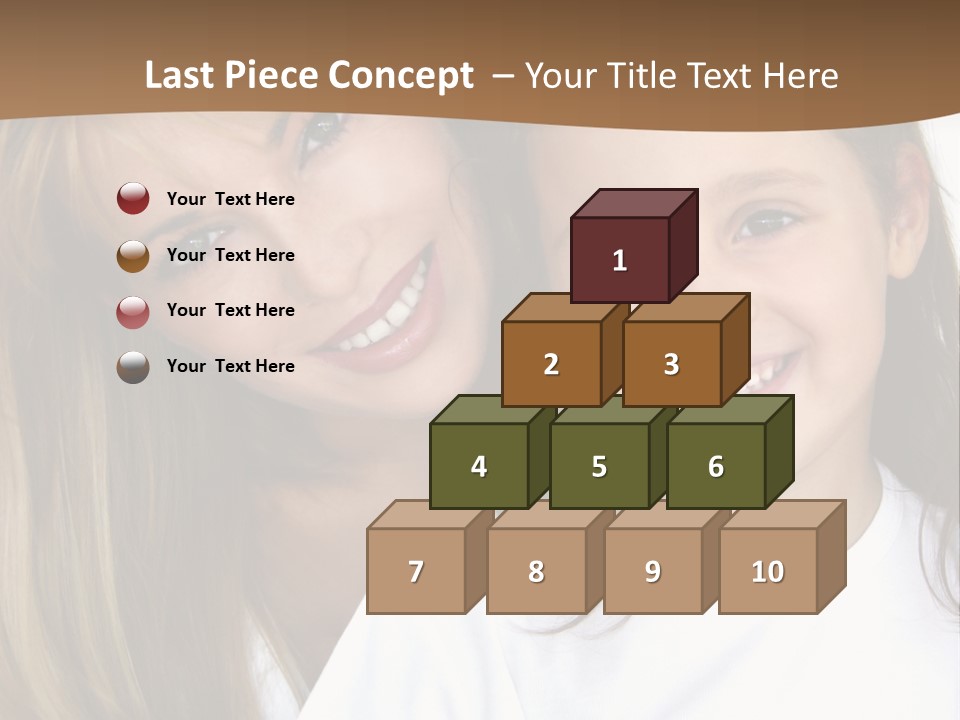 A Woman And A Child Are Smiling For The Camera PowerPoint Template