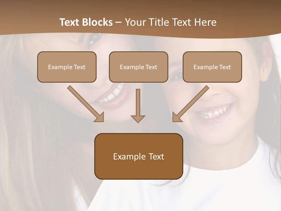 A Woman And A Child Are Smiling For The Camera PowerPoint Template