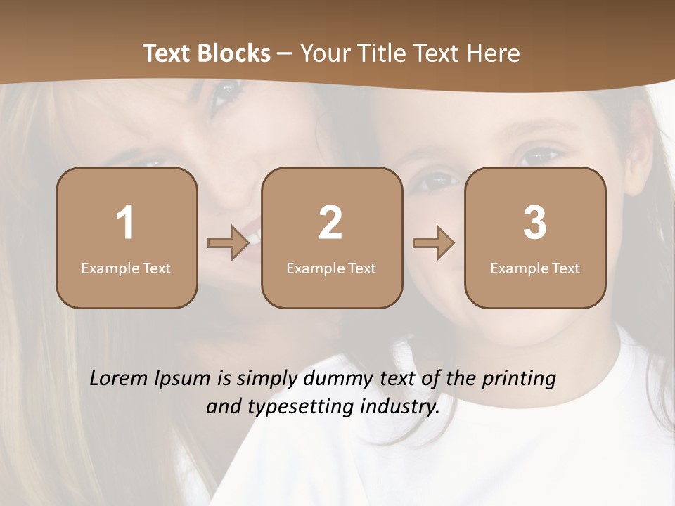 A Woman And A Child Are Smiling For The Camera PowerPoint Template