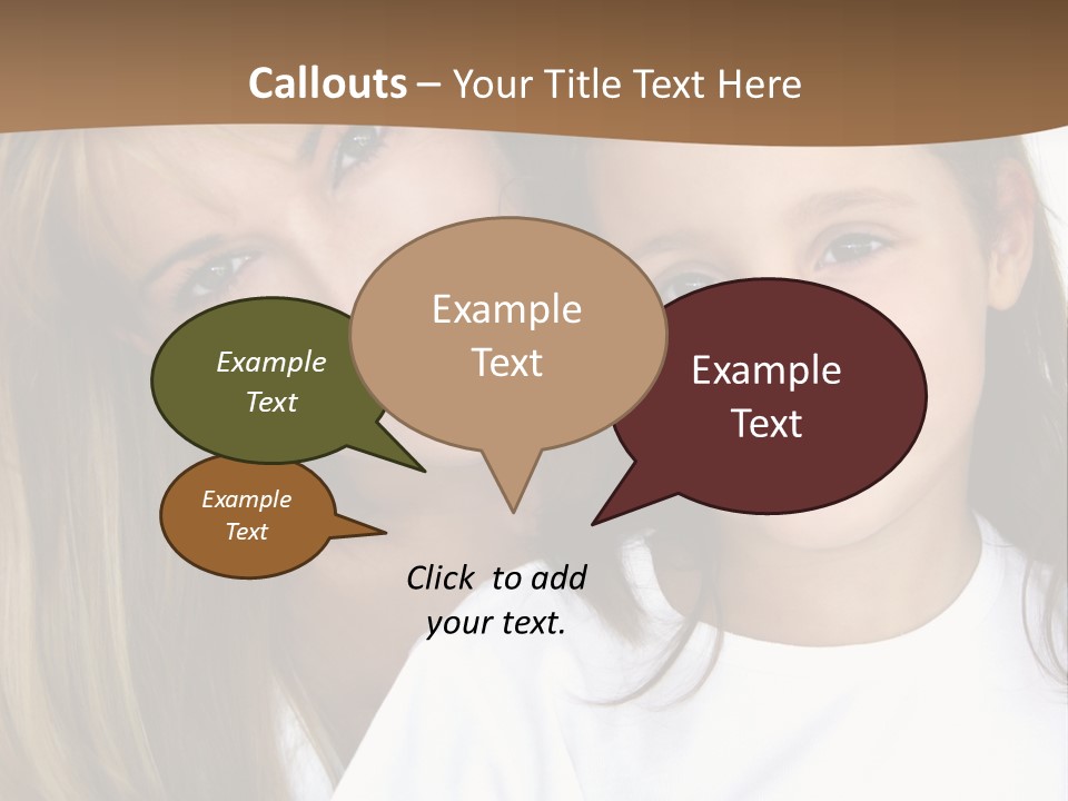 A Woman And A Child Are Smiling For The Camera PowerPoint Template