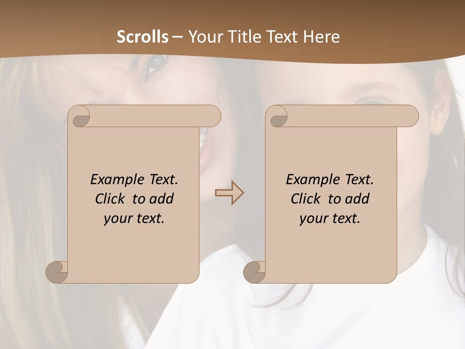A Woman And A Child Are Smiling For The Camera PowerPoint Template