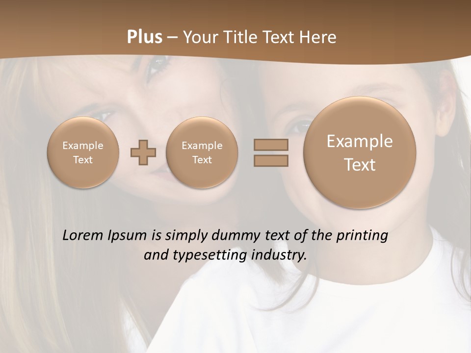 A Woman And A Child Are Smiling For The Camera PowerPoint Template
