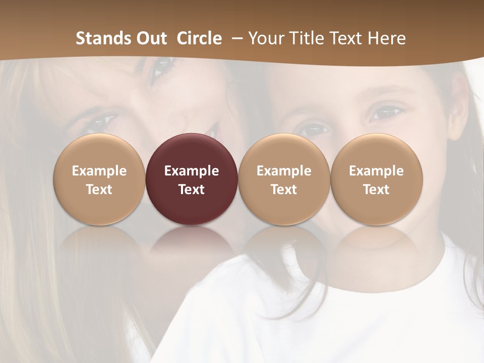 A Woman And A Child Are Smiling For The Camera PowerPoint Template