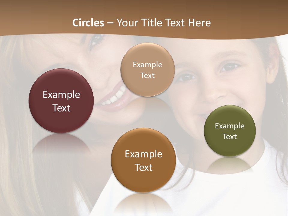 A Woman And A Child Are Smiling For The Camera PowerPoint Template