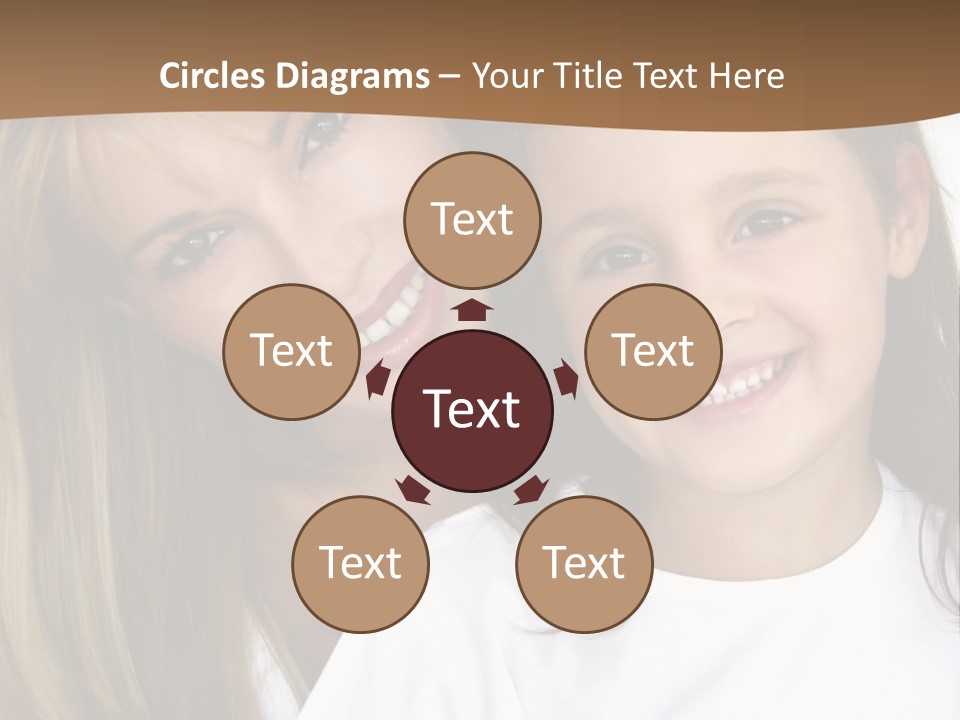 A Woman And A Child Are Smiling For The Camera PowerPoint Template