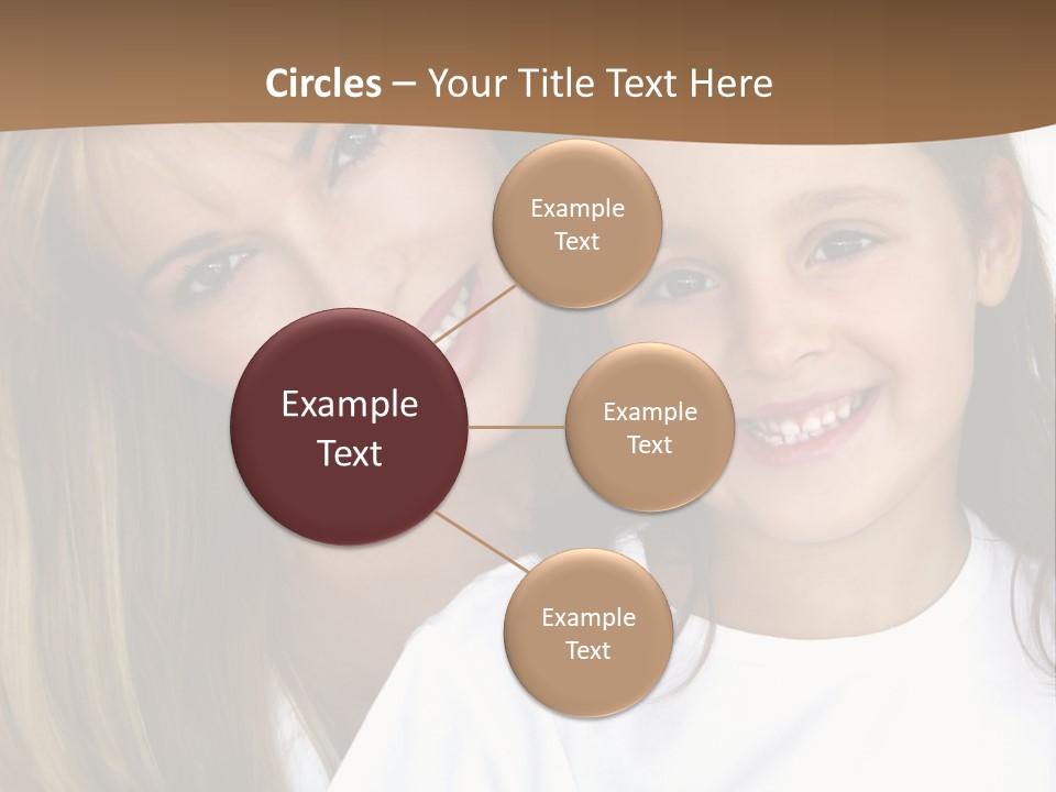 A Woman And A Child Are Smiling For The Camera PowerPoint Template