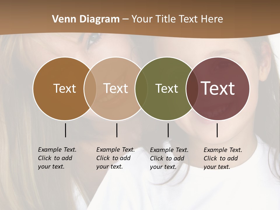 A Woman And A Child Are Smiling For The Camera PowerPoint Template