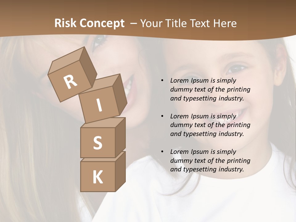 A Woman And A Child Are Smiling For The Camera PowerPoint Template