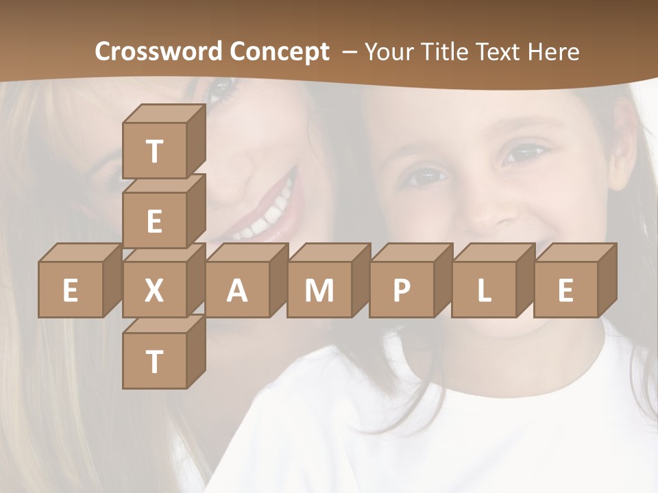 A Woman And A Child Are Smiling For The Camera PowerPoint Template