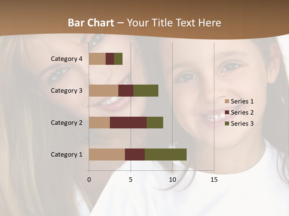 A Woman And A Child Are Smiling For The Camera PowerPoint Template