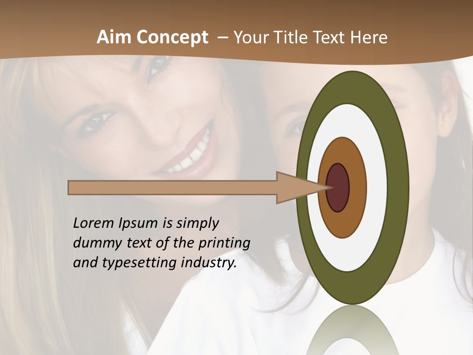 A Woman And A Child Are Smiling For The Camera PowerPoint Template