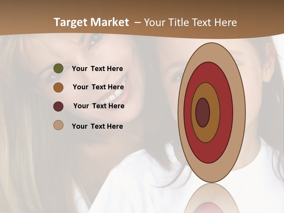 A Woman And A Child Are Smiling For The Camera PowerPoint Template