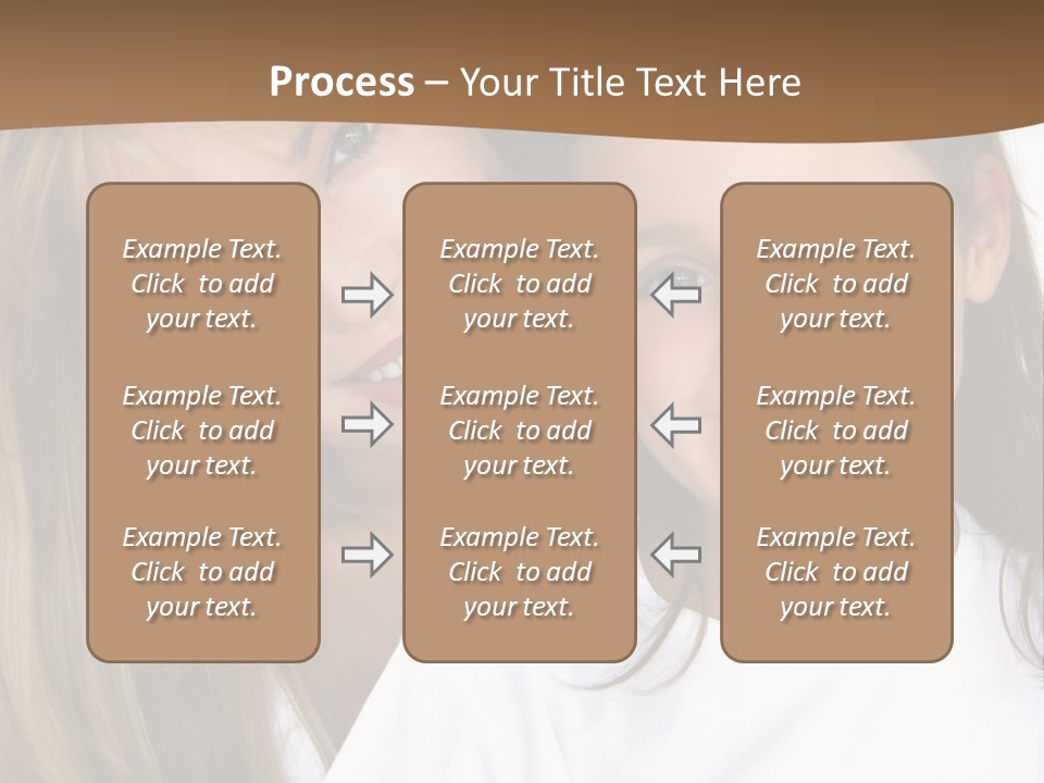 A Woman And A Child Are Smiling For The Camera PowerPoint Template