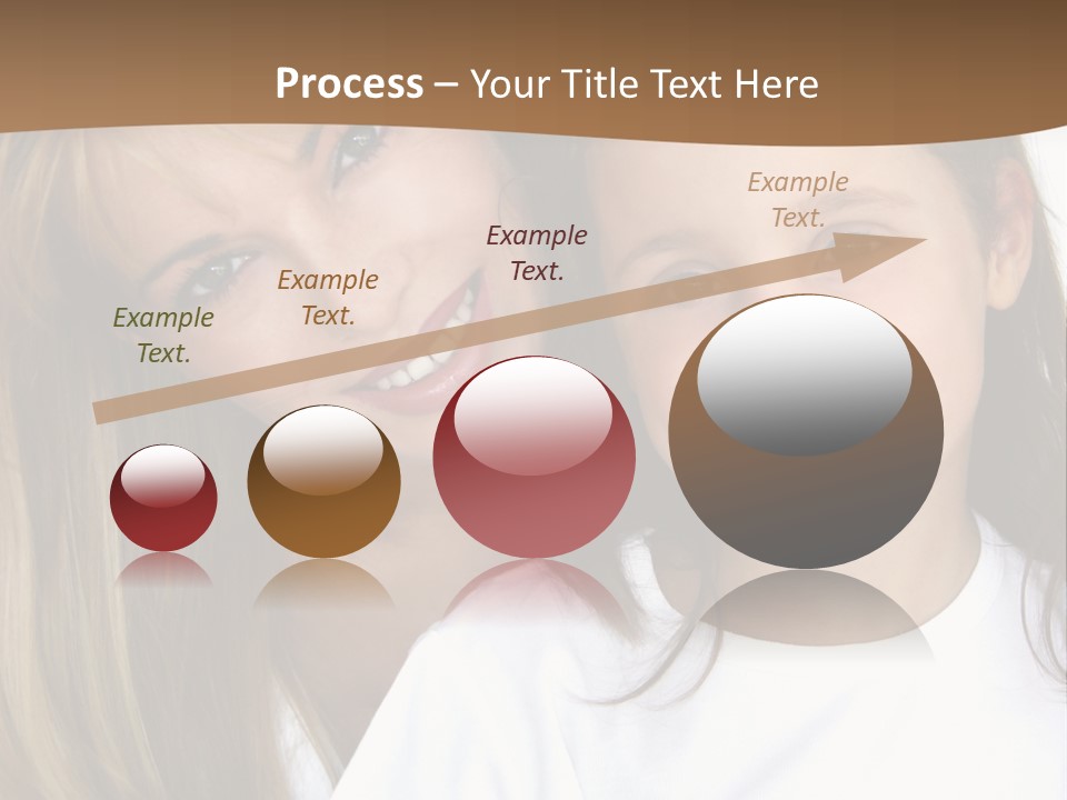 A Woman And A Child Are Smiling For The Camera PowerPoint Template