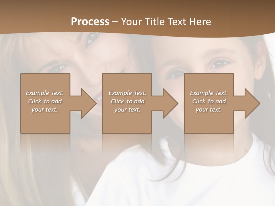 A Woman And A Child Are Smiling For The Camera PowerPoint Template