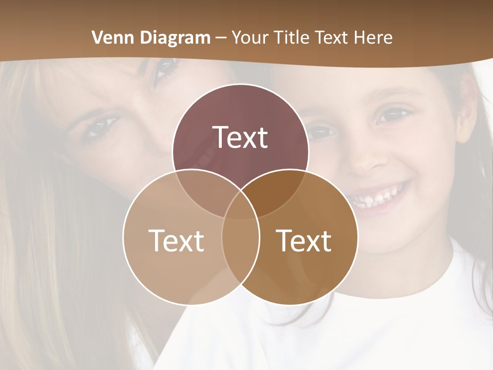 A Woman And A Child Are Smiling For The Camera PowerPoint Template