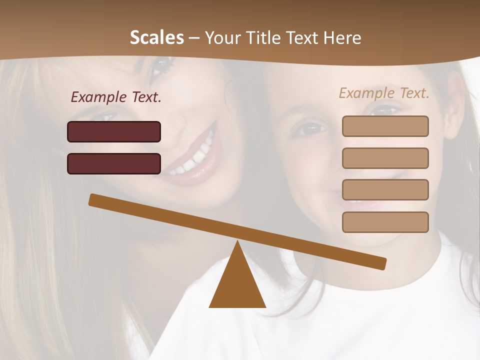 A Woman And A Child Are Smiling For The Camera PowerPoint Template