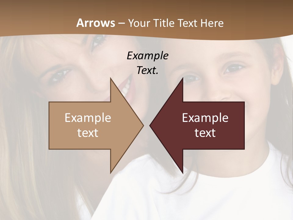 A Woman And A Child Are Smiling For The Camera PowerPoint Template