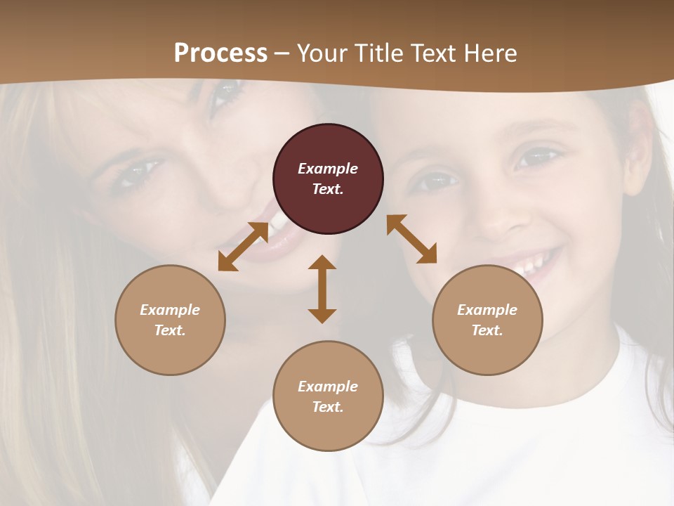 A Woman And A Child Are Smiling For The Camera PowerPoint Template