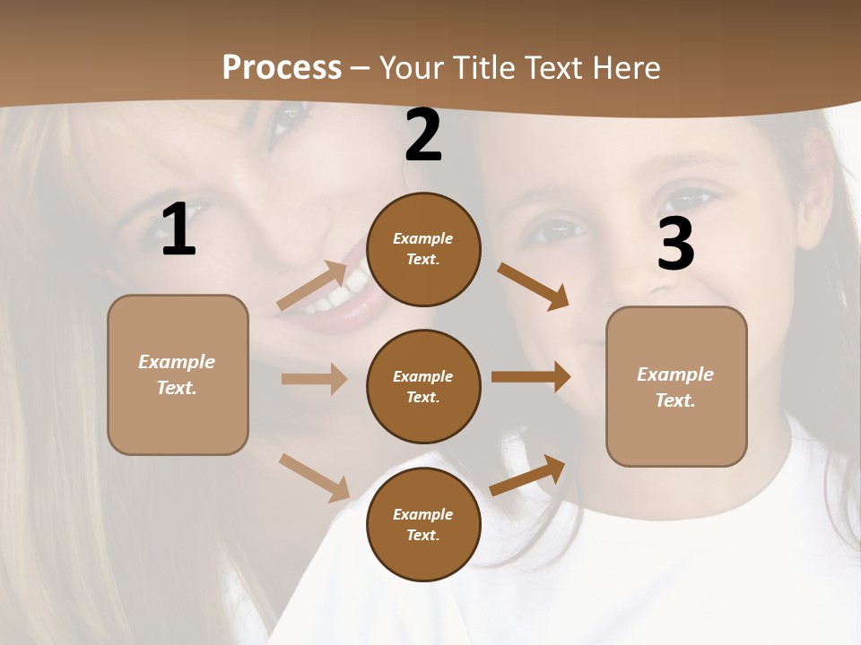 A Woman And A Child Are Smiling For The Camera PowerPoint Template