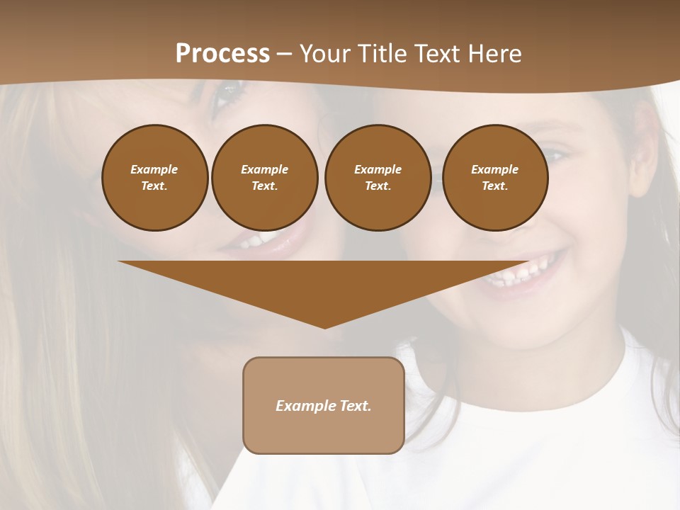 A Woman And A Child Are Smiling For The Camera PowerPoint Template