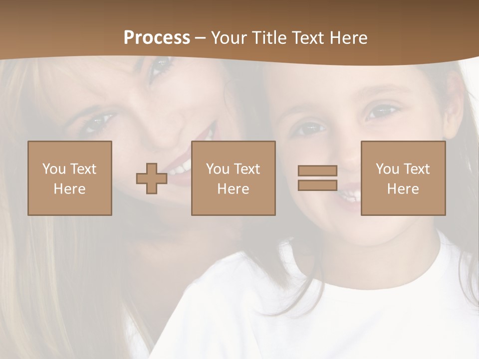 A Woman And A Child Are Smiling For The Camera PowerPoint Template
