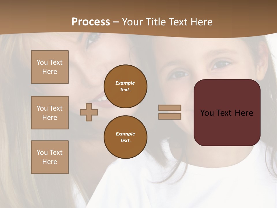 A Woman And A Child Are Smiling For The Camera PowerPoint Template