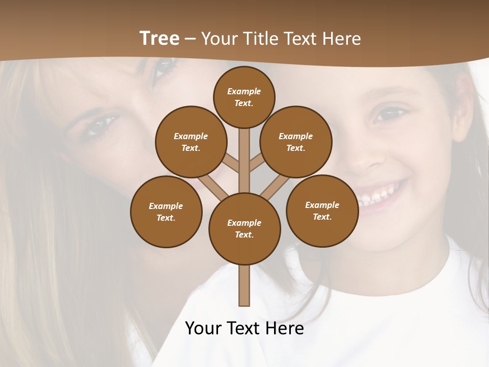 A Woman And A Child Are Smiling For The Camera PowerPoint Template