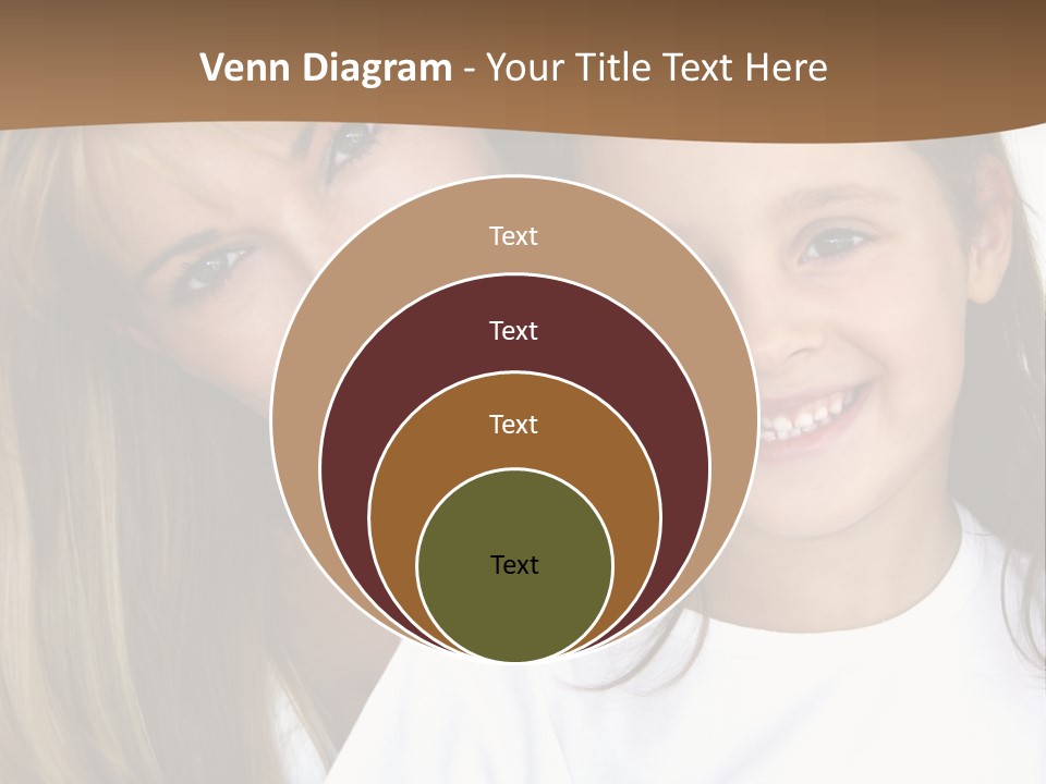 A Woman And A Child Are Smiling For The Camera PowerPoint Template
