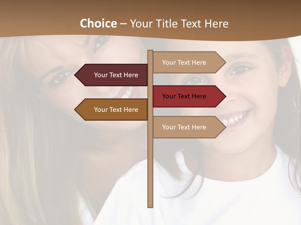 A Woman And A Child Are Smiling For The Camera PowerPoint Template