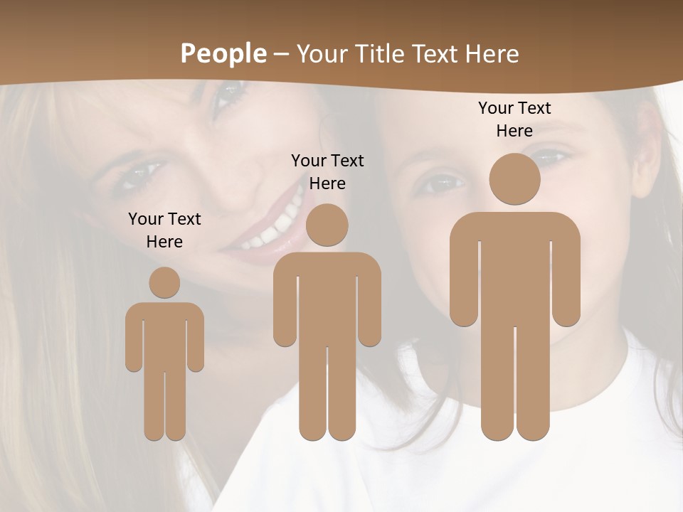 A Woman And A Child Are Smiling For The Camera PowerPoint Template