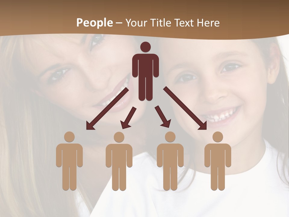 A Woman And A Child Are Smiling For The Camera PowerPoint Template